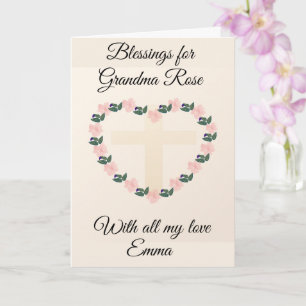Bloemhartzegen voor een lieve oma kaart