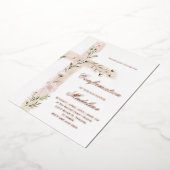 Bloemheilig kruis bevestiging folie uitnodiging (Gedraaid)