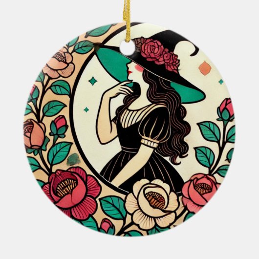 Bloemheks Keramisch Ornament (Achterkant)