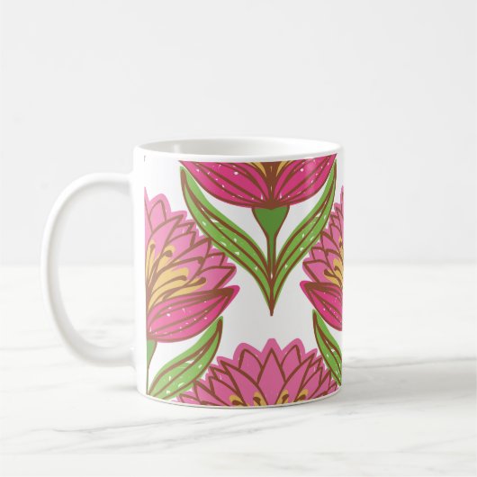 Bloemhelderheid: rood wit . koffiemok (Links)