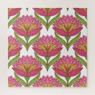 Bloemhelderheid: rood wit . legpuzzel
