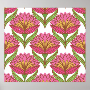 Bloemhelderheid: rood wit . poster