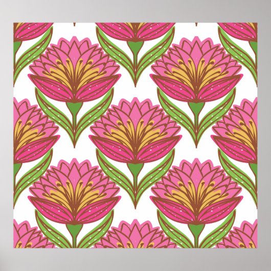 Bloemhelderheid: rood wit . poster (Voorkant)