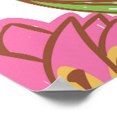 Bloemhelderheid: rood wit . poster (Hoek)