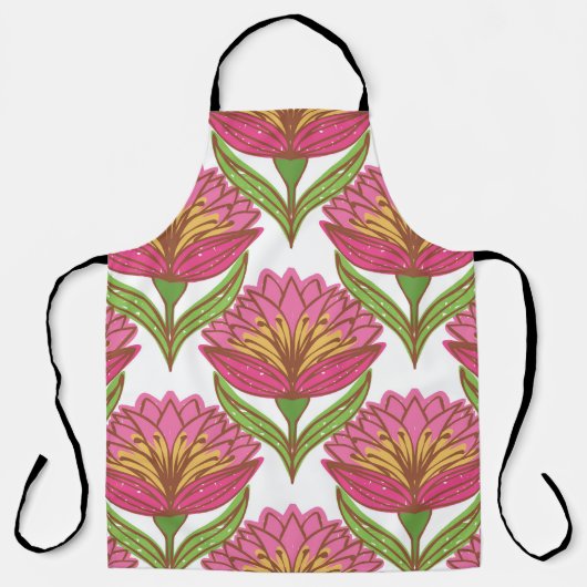 Bloemhelderheid: rood wit . schort (Voorkant)
