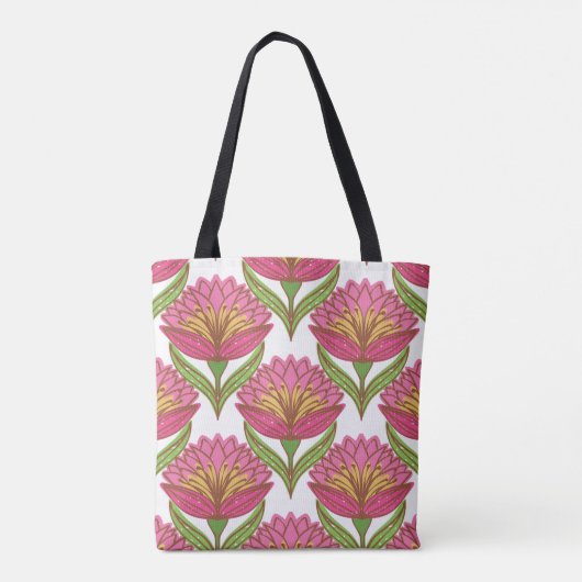 Bloemhelderheid: rood wit . tote bag (Achterkant)