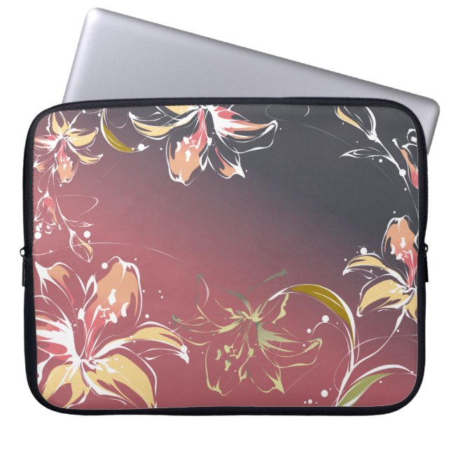 bloemhoezen voor laptops laptop sleeve (Voorkant)