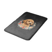 Bloemhond Ronde Sublimatie Badmat (Gekanteld)