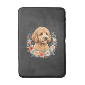 Bloemhond Ronde Sublimatie Badmat (Voorkant Verticaal)