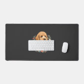 Bloemhond Ronde Sublimatie Bureaumat (Keyboard & Muis)