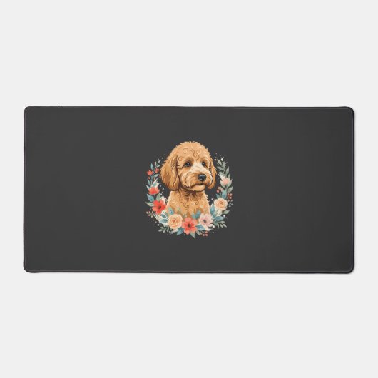 Bloemhond Ronde Sublimatie Bureaumat (Voorkant)