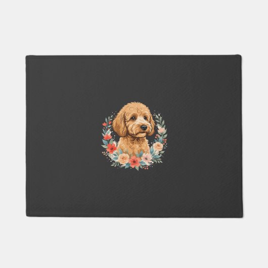 Bloemhond Ronde Sublimatie Deurmat (Voorkant)