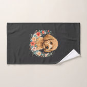 Bloemhond Ronde Sublimatie Handdoek (Handdoek)