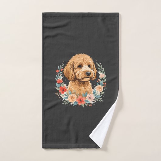 Bloemhond Ronde Sublimatie Handdoek (Handdoek)