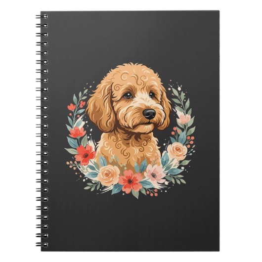 Bloemhond Ronde Sublimatie Notitieboek (Voorkant)