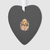 Bloemhond Ronde Sublimatie Ornament (voorkant)