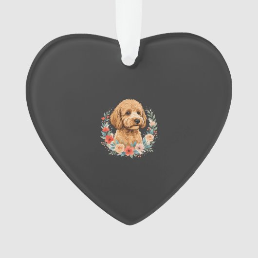 Bloemhond Ronde Sublimatie Ornament (voorkant)