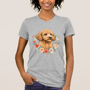 Bloemhond Ronde Sublimatie T-shirt