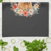 Bloemhond Ronde Sublimatie Theedoek (Gevouwen)