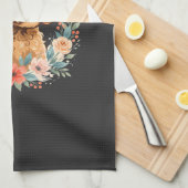 Bloemhond Ronde Sublimatie Theedoek (Quarter Fold)