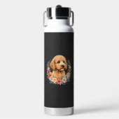 Bloemhond Ronde Sublimatie Waterfles (Voorkant)