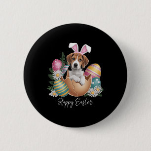 Bloemhonden Paasdag Schattigee Beagle Dog Puppy Ha Ronde Button 5,7 Cm