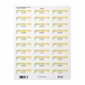Bloemhoningbij Retouradreslabels Etiket (Full Sheet)