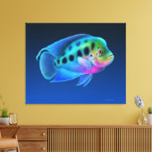Bloemhoorn Cichlid Fish Wrapped Canvas (Insitu (Woonkamer))