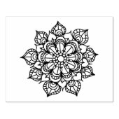 Bloemhouten handvat, lijnartikel, 4 x 5-inch rubbe rubberstempel (Afrduk)