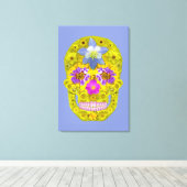 Bloemhuid 3 canvas afdruk (Insitu (Houten vloer))