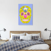 Bloemhuid 3 canvas afdruk (Insitu (Slaapkamer))