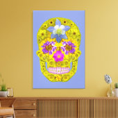Bloemhuid 3 canvas afdruk (Insitu (Woonkamer))