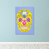 Bloemhuid 3 canvas afdruk (Insitu (Houten vloer))