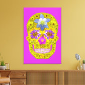 Bloemhuid 3 canvas afdruk (Insitu (Woonkamer))