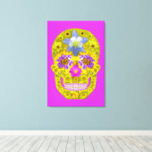 Bloemhuid 3 canvas afdruk (Insitu (Houten vloer))