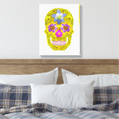 Bloemhuid 3 canvas afdruk (Insitu (Slaapkamer))