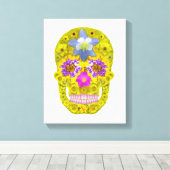 Bloemhuid 3 canvas afdruk (Insitu (Houten vloer))