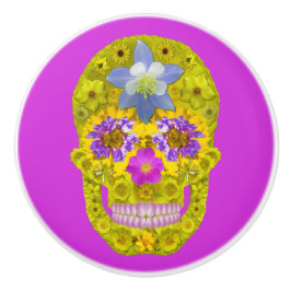 Bloemhuid 3 keramische knop