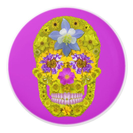 Bloemhuid 3 keramische knop (Voorkant)