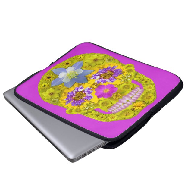 Bloemhuid 3 laptop sleeve (Voorkant onderkant)