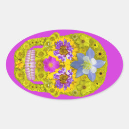 Bloemhuid 3 ovale sticker