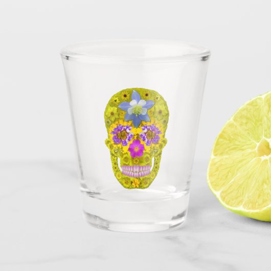 Bloemhuid 3 shot glas (Voorkant)