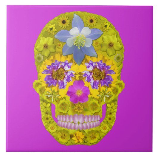 Bloemhuid 3 tegeltje (Voorkant)