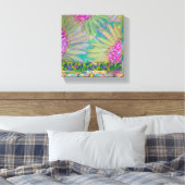Bloemig Abstract 8 Canvas Afdruk (Insitu (Slaapkamer))