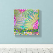 Bloemig Abstract 8 Canvas Afdruk (Insitu (Houten vloer))