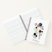 Bloemig abstract geometrisch patroon notitieboek (Binnen)
