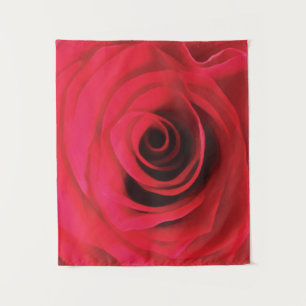 Bloemig abstract ontwerp, rode roos wandkleed