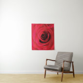 Bloemig abstract ontwerp, rode roos wandkleed (In situ)