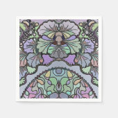 Bloemig abstract paarse viooltjestoegankelijk patr servet (Voorkant)