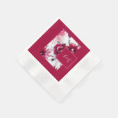 bloemig abstract roos bloeiende trouw servetten (Hoek)